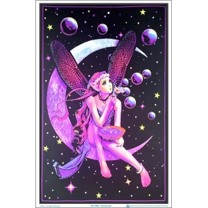 Fairy Dream Flocked Blacklight Poster - 23" x 35"