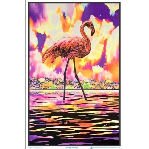 Flamingo Black Light Poster Image