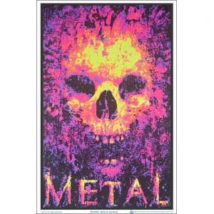 Metal To The Bone Flocked Blacklight Poster - 23" x 35"