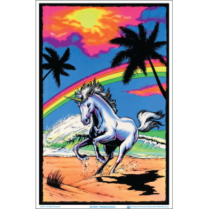 Unicorn Black Light Poster Image