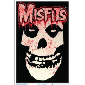 The Misfits Splatter Flocked Blacklight Poster - 23" x 35"