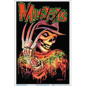 The Misfits Nightmare Fiend Flocked Blacklight Poster - 23" x 35"