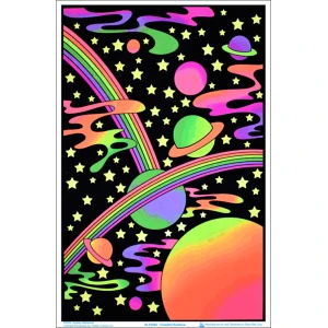 Celestial Rainbow by Audrey Herbertson Flocked Blacklight Poster - 23" x 35"
