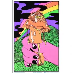 Sexy Mushroom Black Light Poster Image