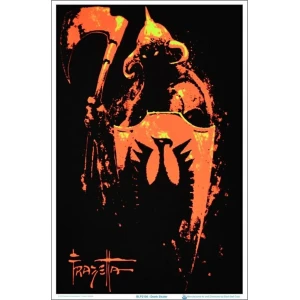 Death Dealer by Frank Frazetta Flocked Blacklight Poster - 23" x 35"