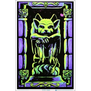 Gargoyle by Vincent Monaco Flocked Blacklight Poster 23" x 35"