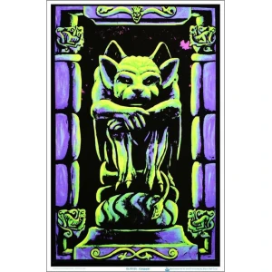 Gargoyle by Vincent Monaco Flocked Blacklight Poster 23" x 35"