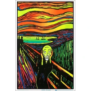 The Scream Flocked Blacklight Poster 23" x 35"