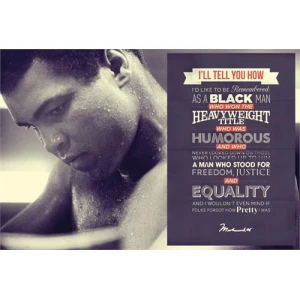 Muhammad Ali Quotes Poster - 24" x 36"