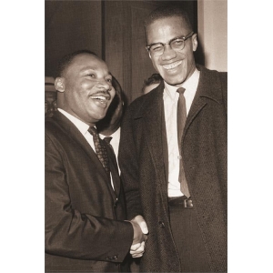 The Meeting - Malcolm x & MLK Poster - 24" x 36"