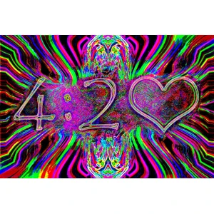 420 Neon - Non-Flocked Blacklight Poster - 36" x 24"