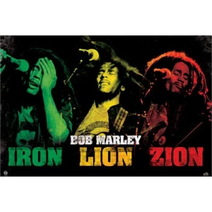Bob Marley "Iron, Lion, Zion" Poster - 24" x 36"