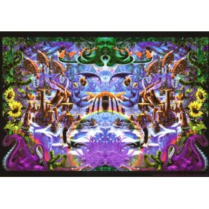 Octopus Garden by Richard Biffle - Non-Flocked Blacklight Poster - 36" x 24"