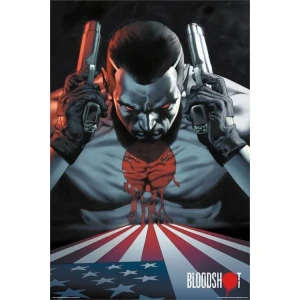 Valiant - Bloodshot - America Flag Poster - 24" x 36"
