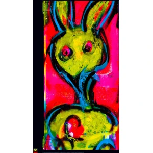 Periscope Bunny Mamma - Non-Flocked Blacklight Poster - 24" x 36"