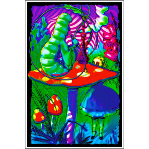 Psychedelic Alice - Non-Flocked Blacklight Poster - 24" x 36"