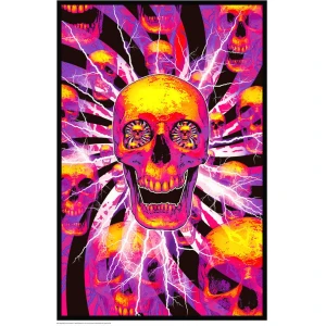 Hyper Skull - Non-Flocked Blacklight Poster - 24" x 36"