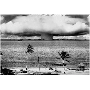 Giant Poster - Bikini Island 1946 Atomic Bomb Test - 39" x 55"