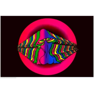 Mushroom Girl - Non-Flocked Blacklight Poster - 36" x 24"