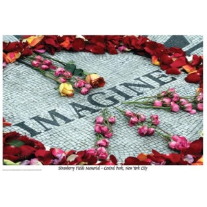 John Lennon Memorial - Imagine Peace - Poster - 24" x 36"