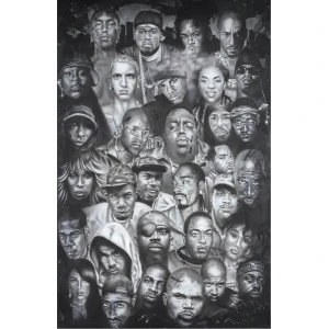 Hip Hop Collage Poster - 24" x 36"