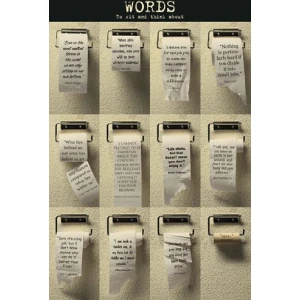 Words to Think About Poster - 24" x 36"