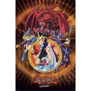 Yu-Gi-Oh! - Yugi Slifer and Magician - Manga Poster 24 x 36 in.