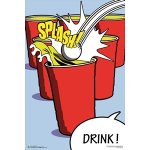Beer Pong Drink Poster - 24" x 36"