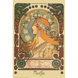Alphonse Mucha - Zodiac Art Poster - 24" x 36"