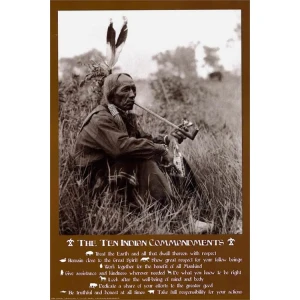 Ten Indian Commandments Poster - 24" x 36"