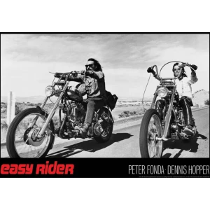 Easy Rider - Classic Black & White Poster - 36" x 24"