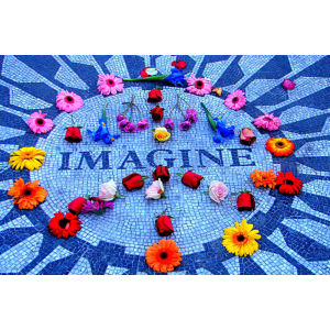 John Lennon - "Imagine Blacklight Non-Flocked Poster - 24" x 36"
