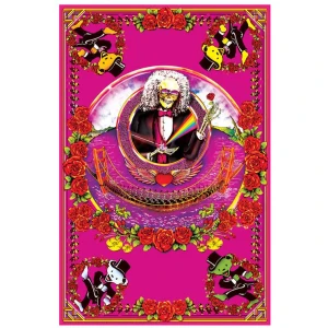 Deadheads Across Golden Gate Bridge Non-Flocked Blacklight Poster - 24" x 36"