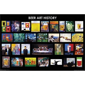 Beer Art History Poster - 36" x 24"