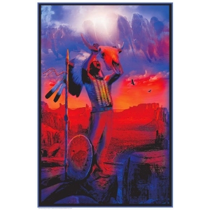 Buffalo Chief - Non-flocked Blacklight Poster 24" x 36"