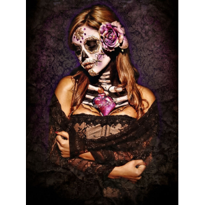 Day of the Dead Lace By Daveed Benito - Poster - 24" x 30"