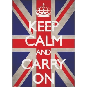 Keep Calm & Carry On - Union Jack - Giant Poster - 39" x 55"
