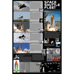 Space Shuttle Fleet Educational Poster 24x36
