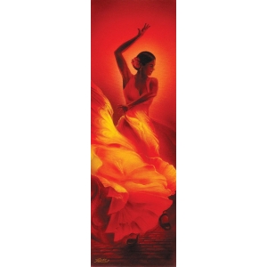 Flamenco Slim Print Poster by Magrini - 12" x 36"