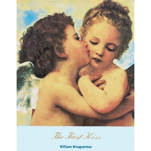 The First Kiss by Bouguereau 1890 Mini Poster - 11" x 14"