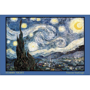 Vincent Van Gogh Starry Night Poster - 36" x 24"
