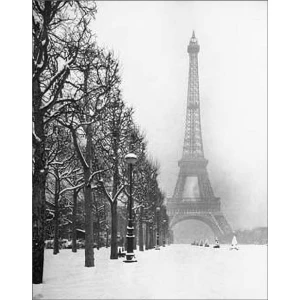 Paris In Snow - Poster - 16" x 20"