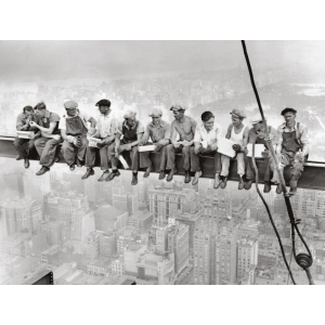 Men on Beam Rockefeller Center Poster - 18" x 24"