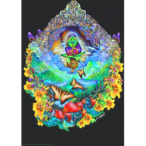Musical Frog Non-Flocked Black Light Poster - Mike Dubois - 24" x 36"