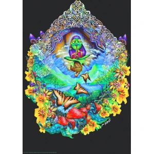 Musical Frog Non-Flocked Black Light Poster - Mike Dubois - 24" x 36"