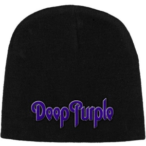 Deep Purple Embroidered Beanie