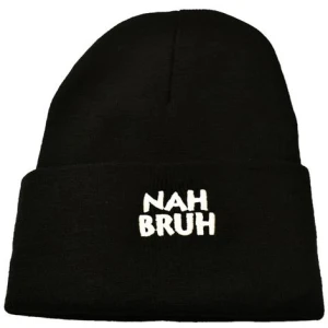 Nah Bruh Embroidered Beanie