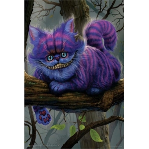 Cheshire Cat by Vincent Hie Non Flocked Blacklight Poster - 24" x 36"