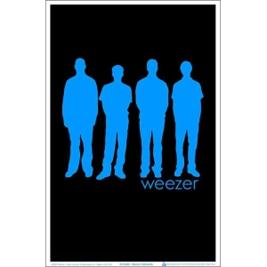 Weezer Silhouette Flocked Blacklight Poster - 23" x 35"