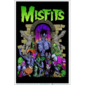 The Misfits Earth A.D. Flocked Blacklight Poster - 23" x 35"